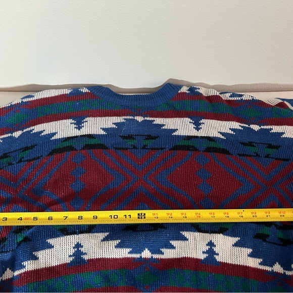Vintage 19802 Geometric Knit Sweater size XL - Picture 4 of 4